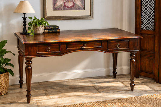 Antique Three-Drawer Writing Desk