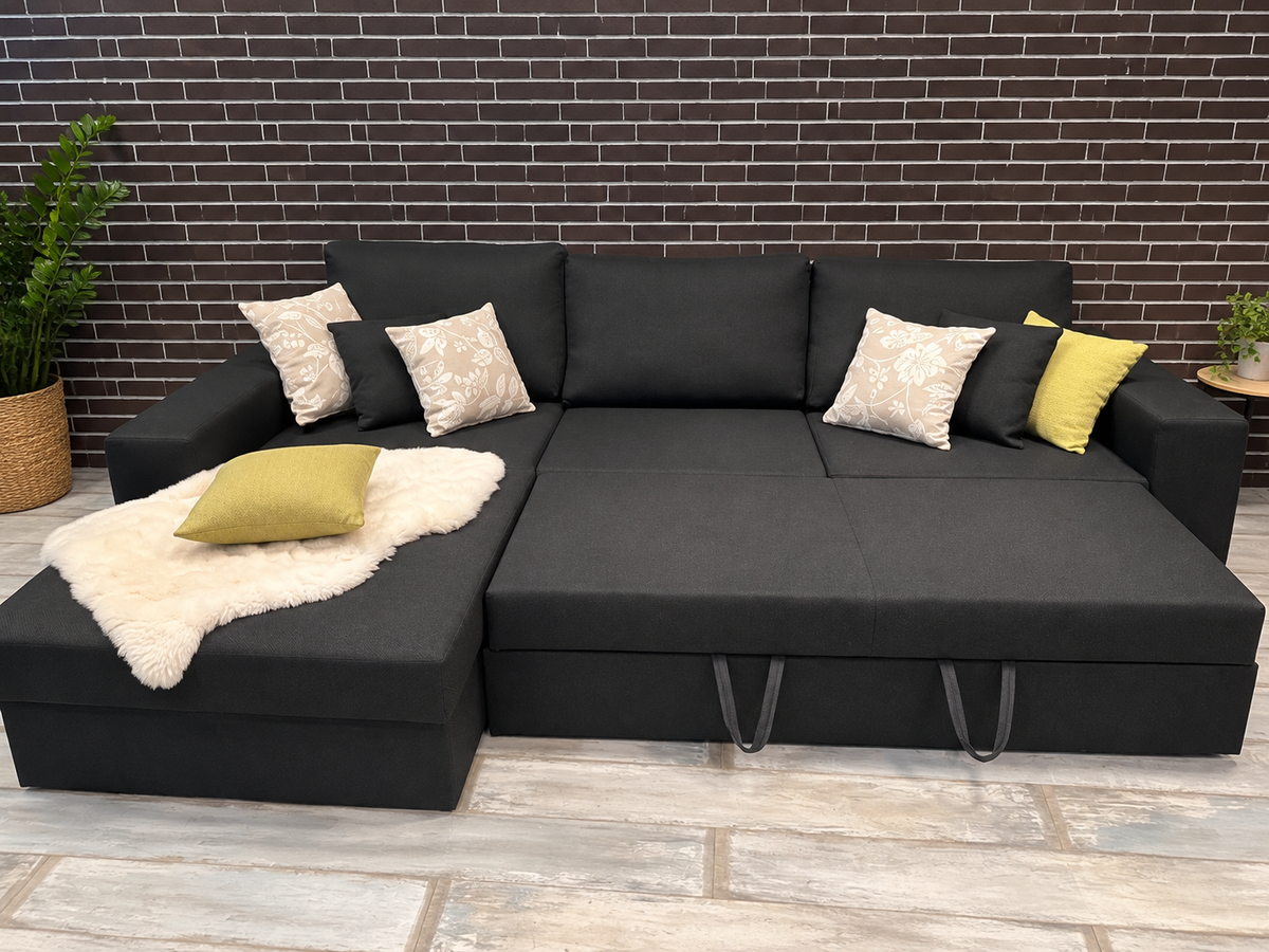 Renovated Ensoform Corner Sofa Bed with Storage