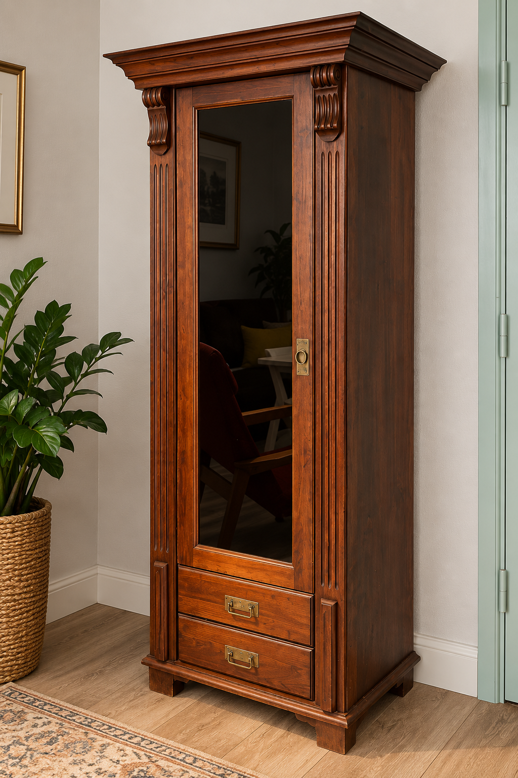 Classic Historicist-Style Display Cabinet
