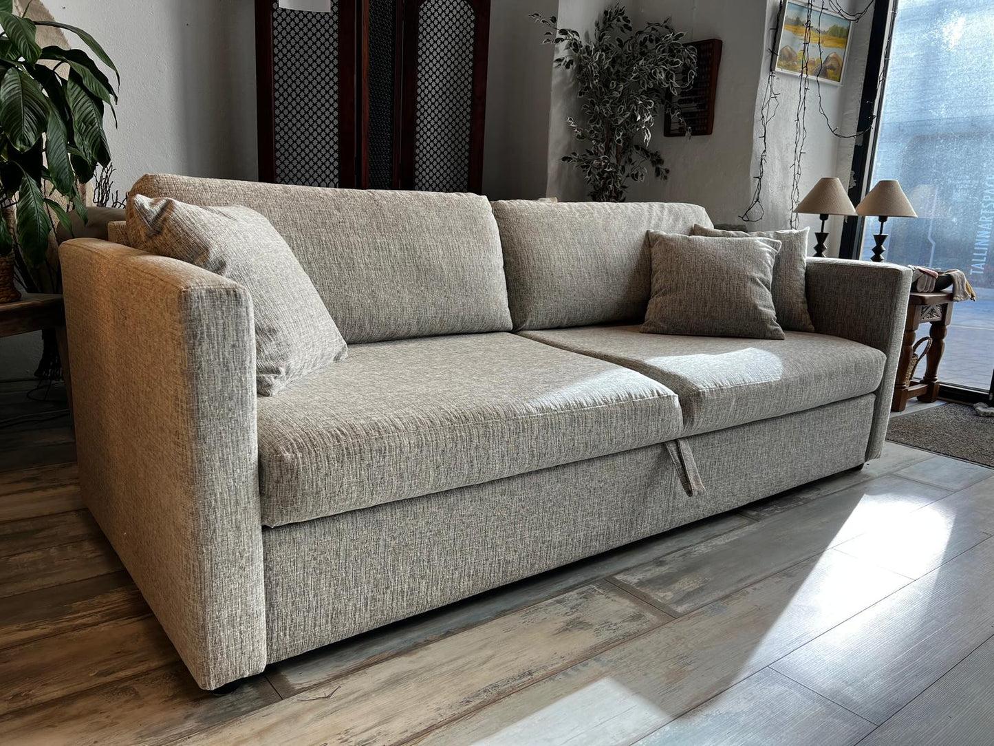 Sofa Bed in Light Grey