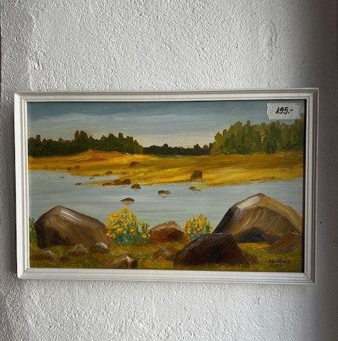 Landscape Painting “Riverbank” – I. Kalbus (1990)