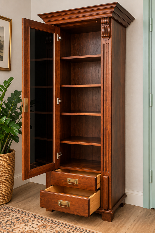 Classic Historicist-Style Display Cabinet