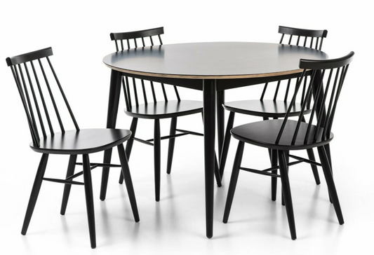 Söögilaua komplekt "Kiivi" must