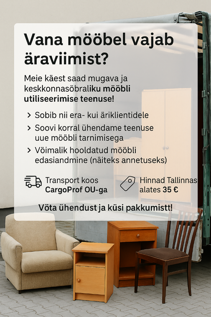 Mööbli utiliseerimise teenus alates